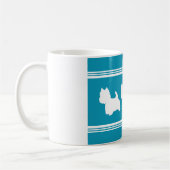 Turquoise Westies Koffiemok (Links)