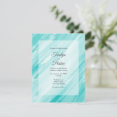 Turquoise White Abstract Kaart (Staand voorkant)