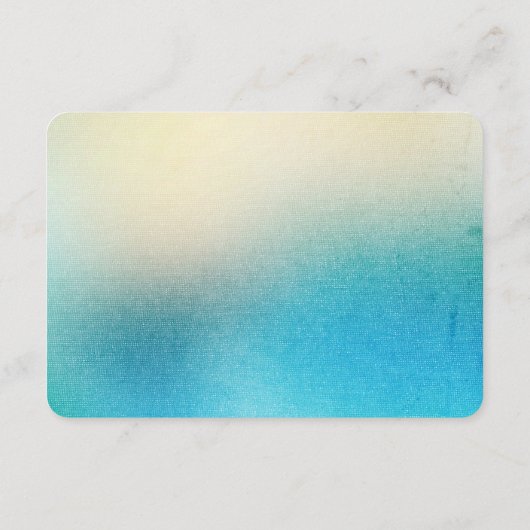 Turquoise White Aqua Blue Beach Wedding RSVP Informatiekaartje (Achterkant)