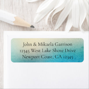 Turquoise White Aqua Blue Wedding Etiket