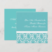 Turquoise & White Elegance Kaart (Voorkant / Achterkant)