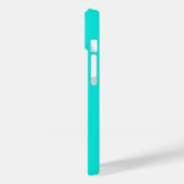 Turquoise White Elegant Calligraphy Script Name Case-Mate iPhone Case (Achterkant / Links)
