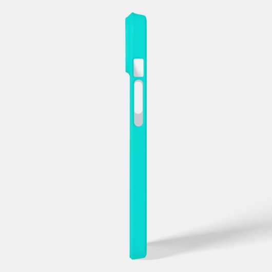 Turquoise White Elegant Calligraphy Script Name Case-Mate iPhone Case (Achterkant / Links)