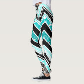 Turquoise, White en black Chevron Leggings (Links)