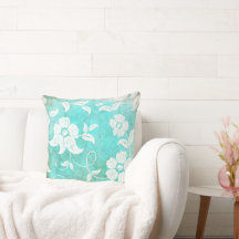  Turquoise White Flowers