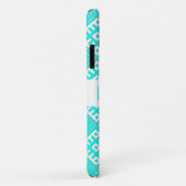 Turquoise White Folk print Belarus iPhone 11 Hoesj Case-Mate iPhone Case (Achterkant/rechts)