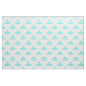 Turquoise White Geo Triangle Pattern Fabric Stof (Yard (91,4 cm))