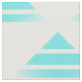 Turquoise White Geo Triangle Pattern Fabric Stof (Close Up)