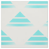Turquoise White Geo Triangle Pattern Fabric Stof (Swatch)