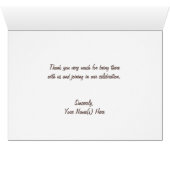 Turquoise & White Gingham Canvas Dank je wel (Binnen Horizontaal (Onder))