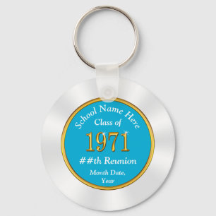 Turquoise White Gold, Klasse of 1971 Reunion Favor Sleutelhanger