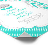 Turquoise, White Grey Elephant Game Instruction Poster (Hoek)