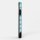 Turquoise & White Houndstooth aangepaste iPhone 5- Case-Mate iPhone Case (Achterkant/rechts)