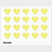 Turquoise White Leaves Pattern Product Hart Sticker (Vel)