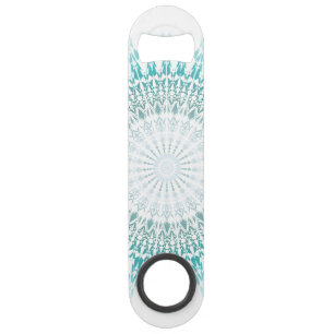Turquoise White Mandala Speed Flessenopener