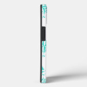 Turquoise White Nautical Coastal Boating Case-Mate iPhone Case (Achterkant / Rechts)