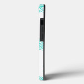 Turquoise White Nautical Coastal Boating Case-Mate iPhone Case (Achterkant / Links)
