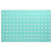 Turquoise White Nautical Coastal Boating Stof (Yard (91,4 cm))
