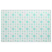 Turquoise White Nautical Coastal Boating Stof (Fat Quarter)