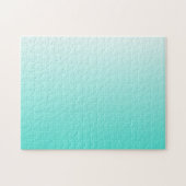 Turquoise White Ombre Legpuzzel (Horizontaal)