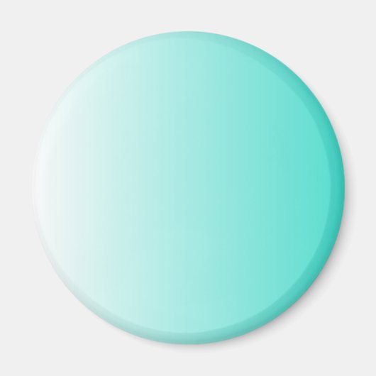 Turquoise White Ombre Magneet (Voorkant)