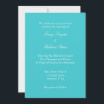 Turquoise White Plain Simple Wedding Invitation Kaart<br><div class="desc">Papieren producten van hoge kwaliteit,  perfect voor elke gelegenheid.</div>