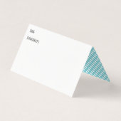 Turquoise White Polka Dot Potluck Dish Recipe Kaar Visitekaartje (Voorkant)