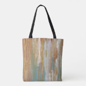 Turquoise, White, Red Ochre en Gold Abstract Tote Bag (Achterkant)