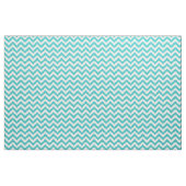 Turquoise White Trendy Chevron Pattern Fabric Stof (Fat Quarter)