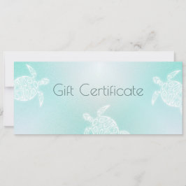 Turquoise White Turtle Cadeaucertificaat