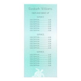 Turquoise White Turtle Coastal Reclamekaart