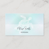 Turquoise White Turtle | Kustkust Visitekaartje (Voorkant)