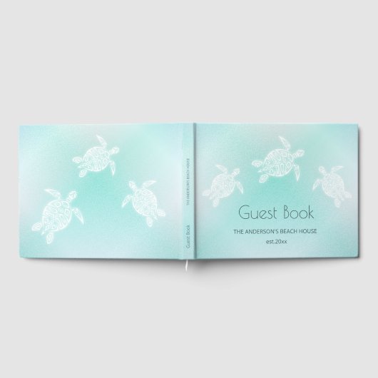 Turquoise White Turtles Gastenboek (Volledig)
