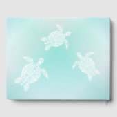 Turquoise White Turtles Gastenboek (Achterkant)