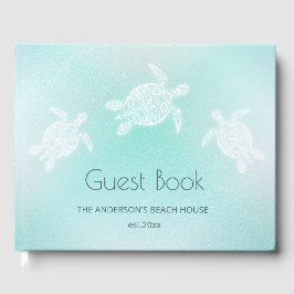 Turquoise White Turtles Gastenboek