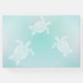 Turquoise White Turtles Gastenboek (Achterkant)