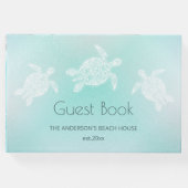 Turquoise White Turtles Gastenboek (Voorkant)