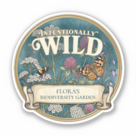 Turquoise Wilde Bestuivertuin Vinyl Uitknip Sticke Sticker
