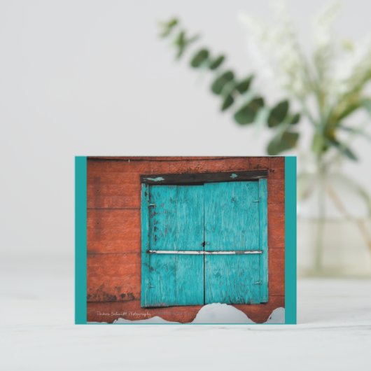 Turquoise Window in New Mexico winter. Briefkaart (Staand voorkant)