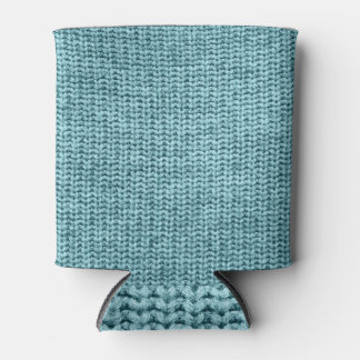 Turquoise winter gebreide trui textuur. blikjeskoeler