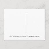 Turquoise Winter Wonderland Elegant Save the Date Aankondigingskaart (Achterkant)