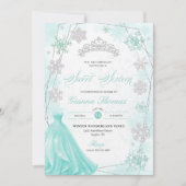 Turquoise Winter Wonderland Sneeuwvlok Zoet 16 Kaart (Voorkant)