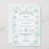 Turquoise Winter Wonderland Sneeuwvlok Zoet 16 Kaart (Voorkant)