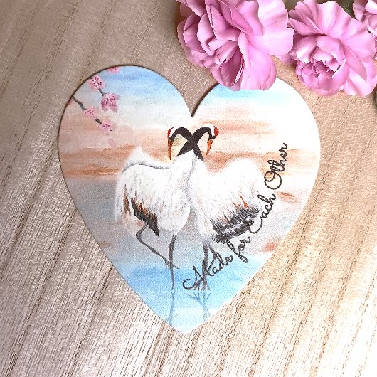 Turquoise wit beige aziatische tancho kranen kartonnen onderzetters