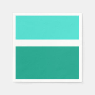 Turquoise Wit Blauwgroen Kleurenblok Stijlontwerp Servet