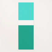 Turquoise Wit Blauwgroen Kleurenblok Stijlontwerp Yogamat (Voorkant)