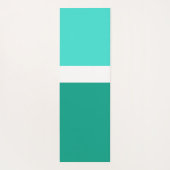 Turquoise Wit Blauwgroen Kleurenblok Stijlontwerp Yogamat (Achterkant)