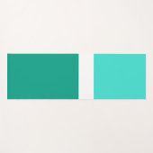 Turquoise Wit Blauwgroen Kleurenblok Stijlontwerp Yogamat (Voorkant (horizontaal))