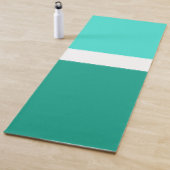 Turquoise Wit Blauwgroen Kleurenblok Stijlontwerp Yogamat