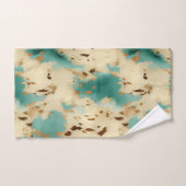 Turquoise witgouden Koeienhuid Bad Handdoek (Handdoek)